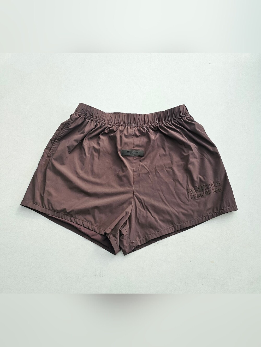 ESSENTIALS Logo Print Drawstring Waist Shorts